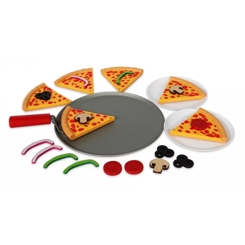 Set de pizza magnético, MALIK MalBlo Magnetic, juguete de alimentos de juego de rol, piezas magnéticas