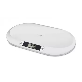 Báscula electrónica para bebés ESPERANZA EBS019 — capacidad 0,03–20 kg, división 0,01 kg, gran LCD 60×25 mm, blanco