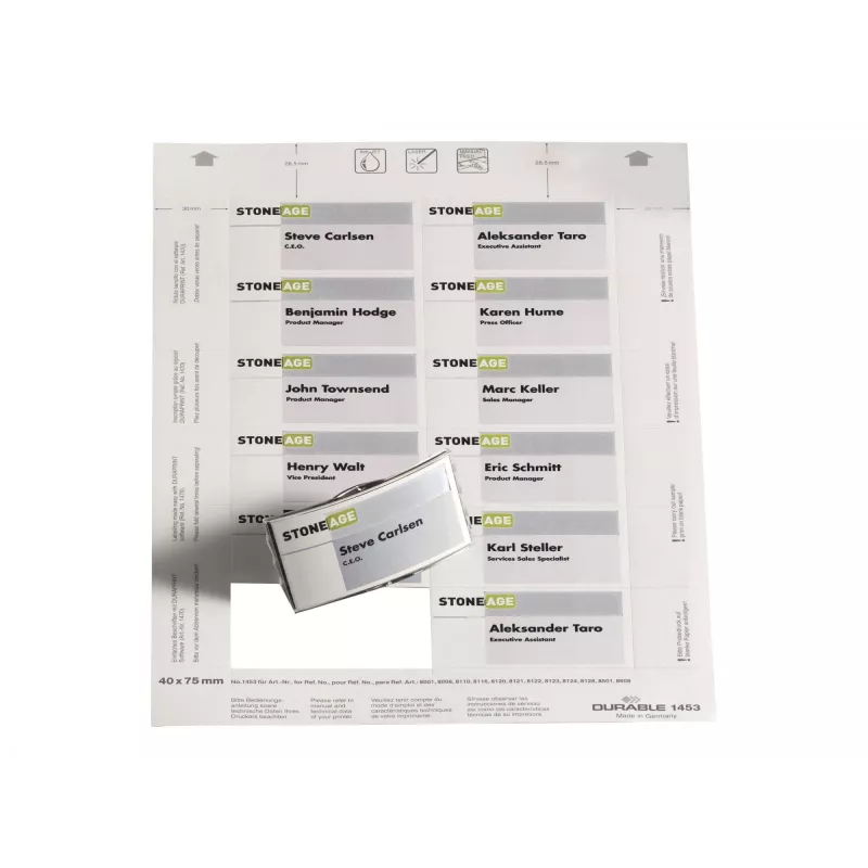 Funda insertable para tarjeta de identificación Durable 1453-02