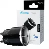 Enchufe inteligente Shelly Wave Plug S Z-Wave 800 negro — enchufe inteligente Z-Wave 800, 230 V/12 A, 2500 W, medición de potencia