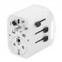 Adaptador de viaje GEMBIRD TPA-EU2A1C15-01-W – 15W, conector Type-E, 2× USB-A + 1× USB-C, 100–250V