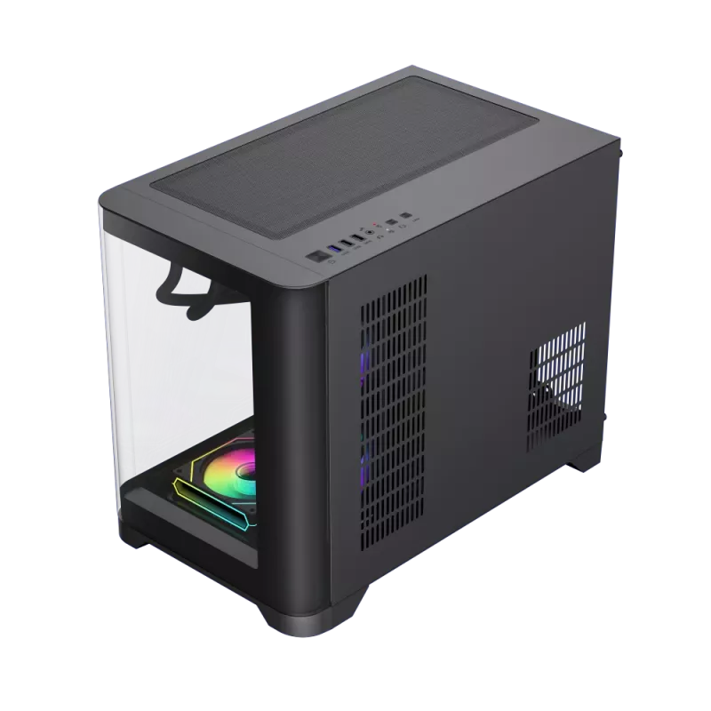 Caja Gamemax | HYPE-M BK | negra | Micro | fuente de alimentación no incluida