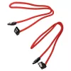 Cable SATA Corsair Premium-Sleeved en ángulo, Rojo 60 cm – pack de 2