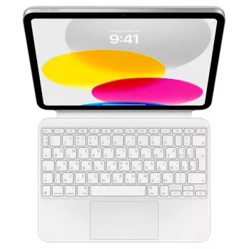Teclado con funda Apple Magic MQDP3RS/A QWERTY ruso inalámbrico con trackpad