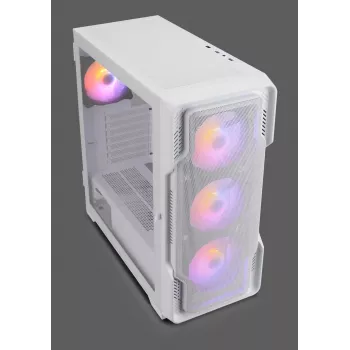Nanoxia DS-9ARGB-W - Torre Midi - PC - Blanco - ATX - EATX - Micro-ATX - Mini-ITX - Plástico - Acero - Cristal templado - Gaming (DS-9ARGB-W)