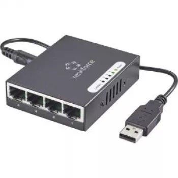 Switch de red Renkforce 1423415 – 4 puertos 1 Gbit/s con alimentación por USB
