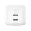 Cargador de pared Belkin WCH019KQWH 50W Dual USB-C PD PPS