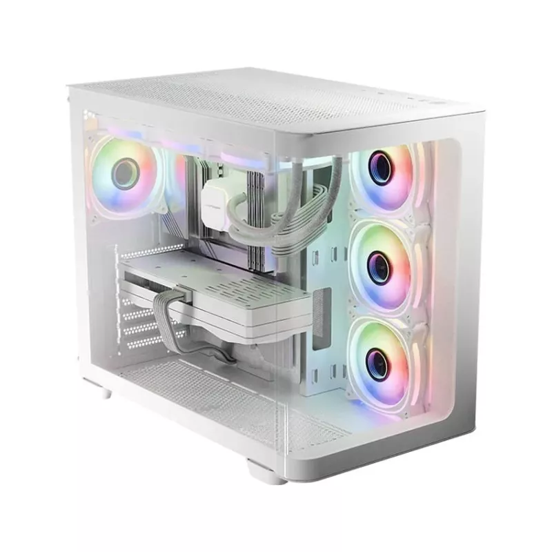 LC-Power Gaming 8001W Pro-Storm Light Caja Midi-Tower ATX, blanca (LC-8001W-ON)
