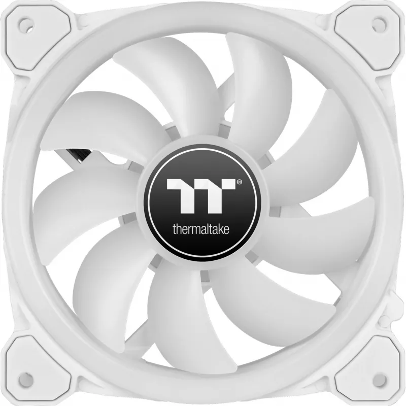 Ventilador para radiador Thermaltake SWAFAN 12 RGB TT Premium Edition CL-F145-PL12SW-A, 120 mm, aspas reverse, 3 uds. con controlador, blanco