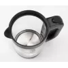 Jata HA702 hervidor eléctrico, 1,2 l, 1500 W, vidrio de borosilicato, inalámbrico, negro