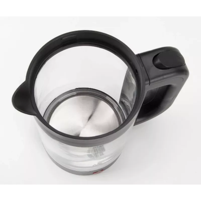 Jata HA702 hervidor eléctrico, 1,2 l, 1500 W, vidrio de borosilicato, inalámbrico, negro