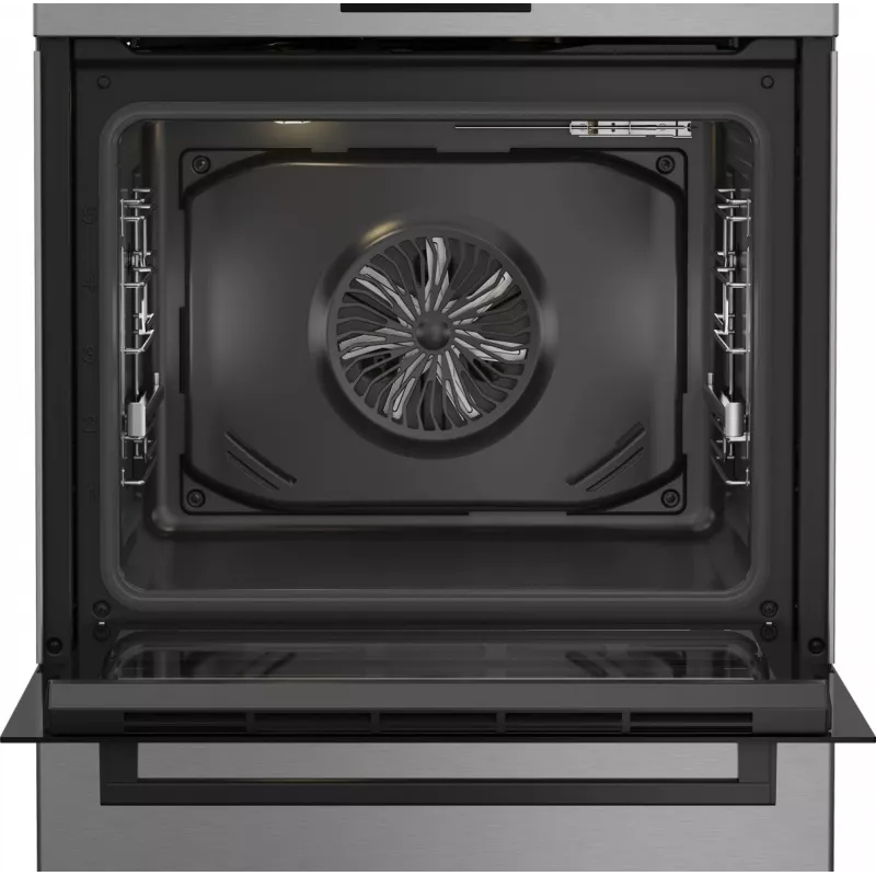 Cocina independiente de gas y eléctrica BEKO FBM62330GXTN 60 cm, placa de gas de 4 fuegos, horno eléctrico de 72 l, clase de eficiencia energética A
