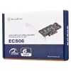 Controlador Serial ATA SILVERSTONE SST-ECS06 — tarjeta PCIe con 6 puertos SATA