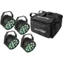 Set EUROLITE 4x LED PARty TCL Spot + bolsa blanda (20000540)