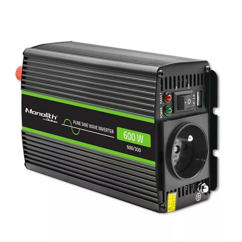 Convertidor de tensión para coche Qoltec Monolith 600 W 12 V