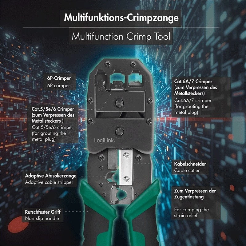 Alicates de crimpar multifunción 6 en 1