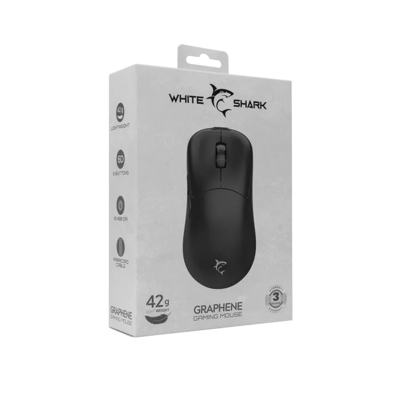 Ratón White Shark GM-5014 Graphene negro USB