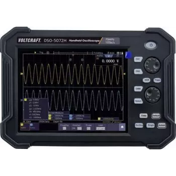 VOLTCRAFT DSO-5072H batería, osciloscopio digital, osciloscopio portátil (Scope-Meter) 70 MHz 2 canales 1 GSa/s 40 Mpts 8 bits memoria digital (DSO), dispositivo portátil (VC-11338050)