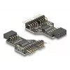 DeLOCK 60045 adaptador de cable de 9 pines USB 2.0 2 x cabecera de 9 pines negro