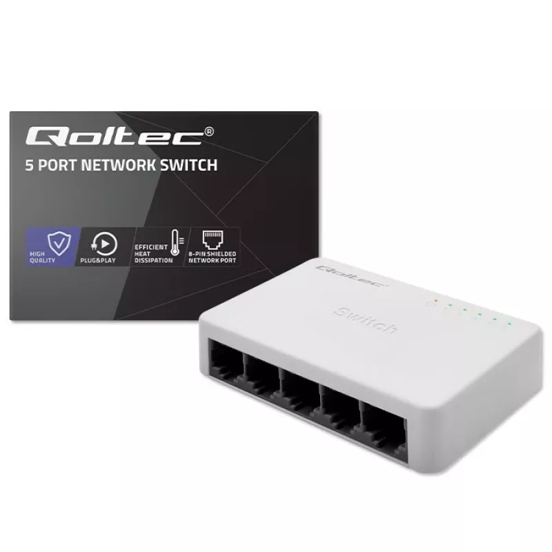 Switch de red 5x puerto RJ45 100 Mbit/s LAN
