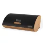 Maestro MR-1775-BLACK Panera Negro, madera bambú, metal