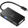 Renkforce RF-4633066 adaptador USB-C / HDMI / DVI / VGA [1x conector macho USB-C™ - 1x conector hembra VGA, conector hembra HDMI, conector hembra DVI 24+5 polos] negro (RF-4633066)