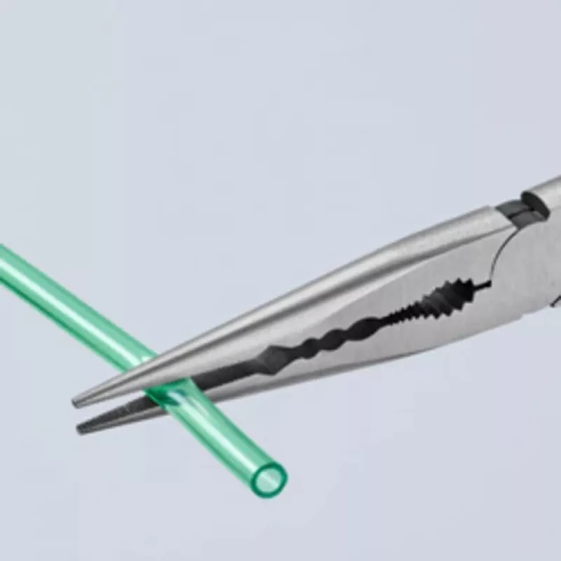 Alicates de punta redonda de largo alcance KNIPEX con perfiles transversales
