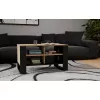 Mesa de centro top e shop Topeshop STOLIK KAWOWY ŁAWA MODERN 4P Roble Artisan Czern