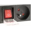 Unidad de distribución de corriente Gembird EG-PDU-014-FC14, 8 tomas AC, entrada C14, cable de 3 m, carcasa de aluminio 1U, 10 A, 3680 W