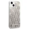 Karl Lagerfeld KLHCP14MLMNMS iPhone 14 Plus 6.7 funda rígida plata / plata Liquid Glitter Monogram