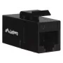 Módulo Keystone LANBERG KSU6-3000 — Cat6 U/UTP RJ-45 conector hembra a RJ-45 conector hembra, diseño plano, negro