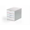 Unidad de cajones de plástico Durable VARICOLOR MIX 4 gris 4 cajones