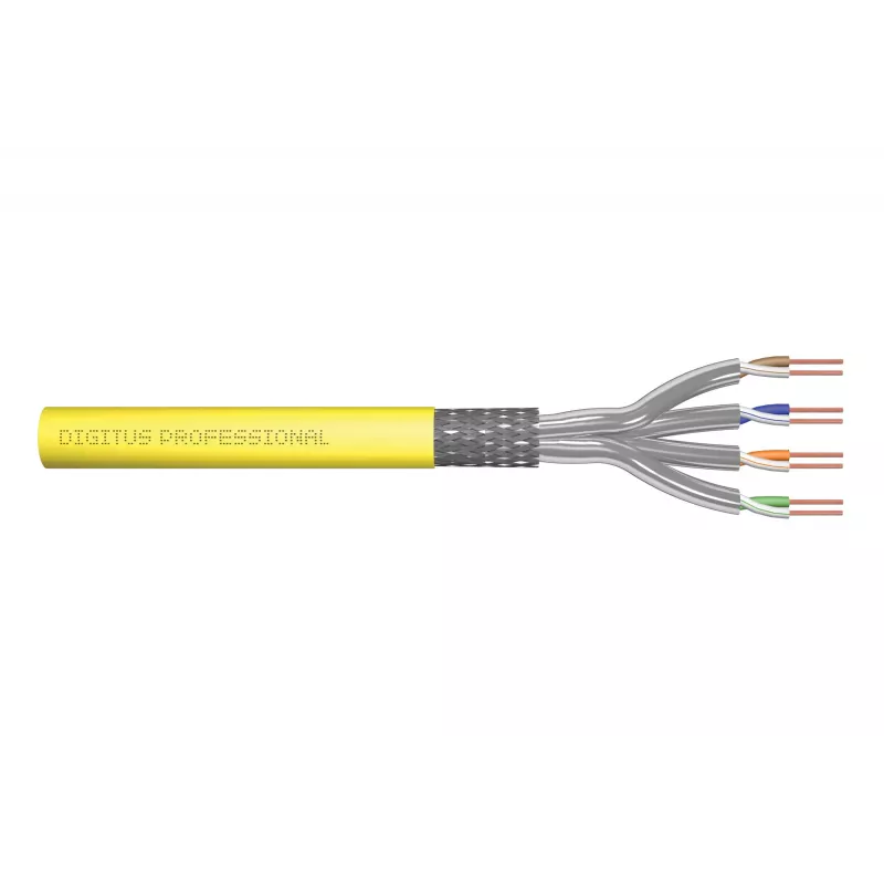 Cable de red Digitus CAT 7A S/FTP cable de instalación 500 m amarillo