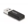 Adaptador DeLOCK 60001 USB A USB C Negro