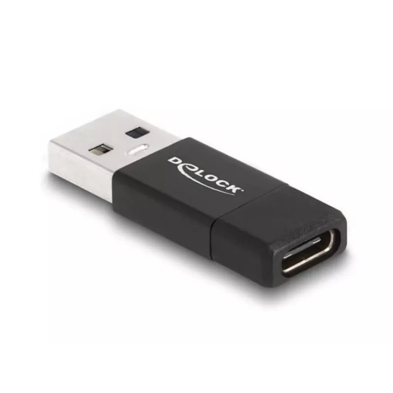 Adaptador DeLOCK 60001 USB A USB C Negro