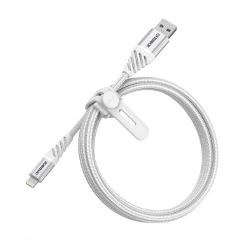 Cable USB-A a Lightning OTTERBOX 1 m — Cloud White, conector macho USB-A a conector macho Lightning