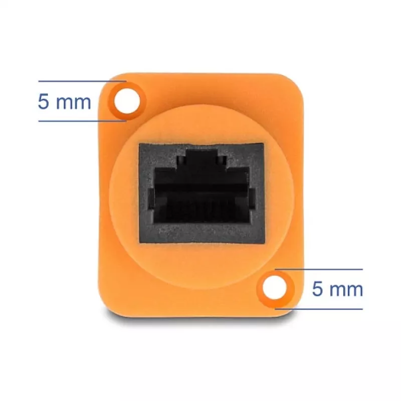 Cable de red DeLOCK 90804 0,3 m Cat5e U/UTP RJ-45 negro naranja