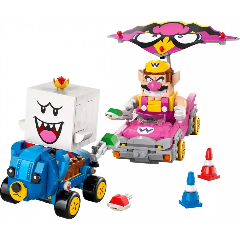 Set de juguete de construcción LEGO 72038 Super Mario Mario Kart Wario King Buu Huu – figuras de personajes y elementos de circuito