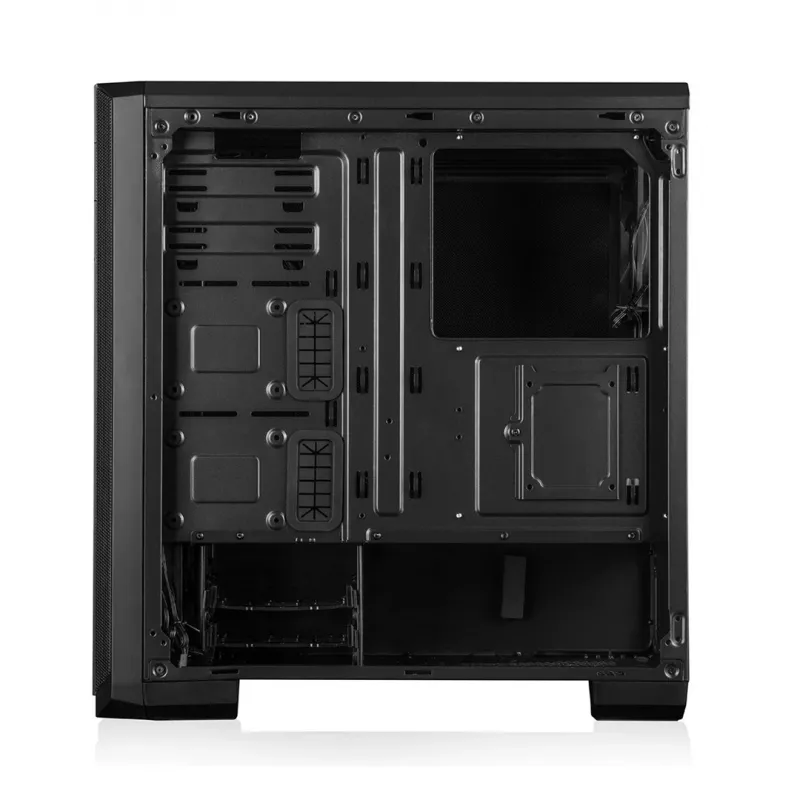Carcasa de PC MODECOM Oberon Pro Midi Tower — negra, compatible con ATX/microATX/ITX, 7 ranuras de expansión, hasta 395 mm GPU, 5 bahías HDD/3 SSD