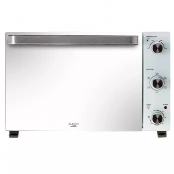 Horno de sobremesa eléctrico Adler AD 6027, 48 L de capacidad, 1800 W, blanco