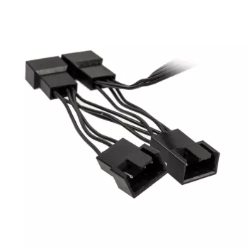 Cable en Y para ventilador Kolink 1 a 4 PWM 35 cm, 4 pines PWM a 4×4 pines PWM + SATA