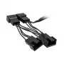 Cable en Y para ventilador Kolink 1 a 4 PWM 35 cm, 4 pines PWM a 4×4 pines PWM + SATA