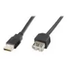 Digitus ASSMANN Basic - Cable alargador USB - USB Type-A, 4 polos (M) - USB Type-A, 4 polos (H) - 3 m (USB/USB 2.0) - Encapsulado - Negro (AK-300200-030-S)
