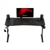 Escritorio gaming huzaro Hero 3.6 — rectangular 1400×600 mm, altura ajustable 560–790 mm, negro, patas en H, tablero de 15 mm