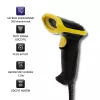 Qoltec 50867 lector láser de códigos de barras 1D/2D, USB, negro