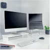 Soporte para monitor LEITZ Freestanding 64340001 — soporte de mesa para pantallas de 61 cm (24 pulgadas), capacidad de carga 20 kg, altura ajustable, blanco