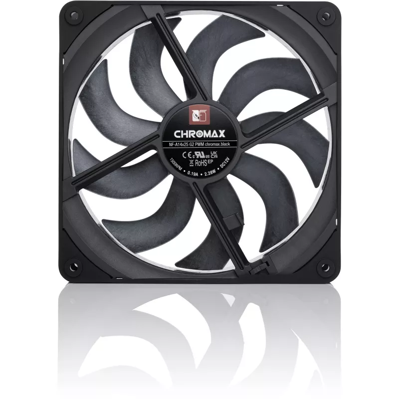 Noctua NF-A14x25 G2 PWM chromax.negro ventilador de caja de 140 mm