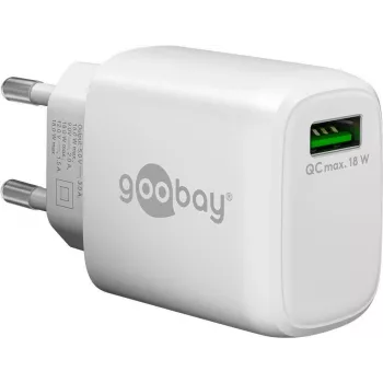Goobay Cargador rápido USB QC 3.0 (18 W) Blanco (61672)