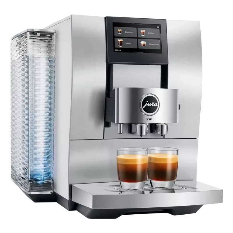 Cafetera superautomática JURA Z10 (EB) — depósito de agua de 2,4 L, molinillo integrado, 1450 W, aluminio/blanco