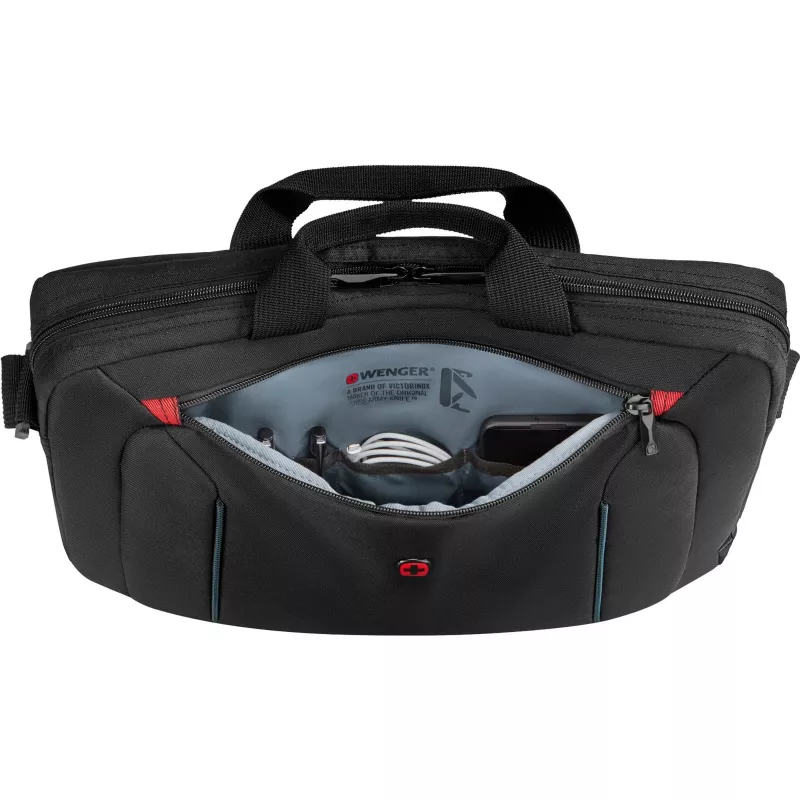 Bolso para portátil Wenger BQ 16 Slimcase Toploader Negro — compatible con portátiles de 16